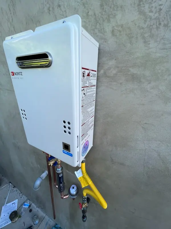 Tankless water heater installation for Crossroads homes